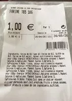 Mängden socker i Farine t65