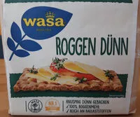 Mängden socker i Wasa ROGGEN DÜNN
