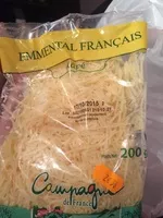 Mängden socker i Emmental Français râpé