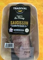 Mängden socker i Saucisson à cuire pistaché 3%