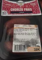 Mängden socker i Chorizo frais
