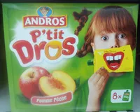 Mängden socker i P'tit Dros Pomme Pêche
