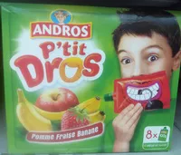 Mängden socker i P'tit Dros Pomme Fraise Banane
