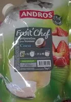 Mängden socker i Fruit'Chef, préparation pour mousse coco
