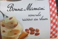 Mängden socker i Semoule au lait raisins au rhum