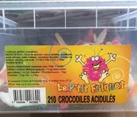 Mängden socker i 210 Crocodiles Acidulés