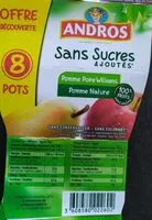 Mängden socker i Compote Poire Williams Pomme Nature