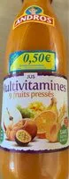 Mängden socker i Andros Jus multivitamines 9 fruits pressés
