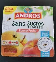 Mängden socker i Andros pomme pêche sans sucre ajouté