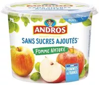 Mängden socker i Dessert fruitier sans sucres ajoutés pomme nature