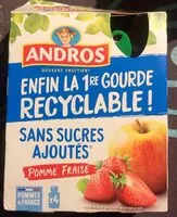 Mängden socker i Dessert fruitier pomme fraise SSA