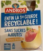 Mängden socker i Dessert fruitier pomme banane SSA