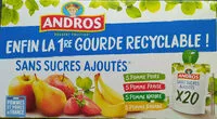 Mängden socker i Compote andros sans sucres ajoutés