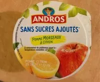 Mängden socker i Pomme morceaux & citron