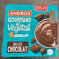 Mängden socker i Andros gourmand et végétal délice chocolat