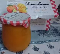 Mängden socker i Compotée mangue et pêche