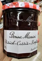 Mängden socker i Pfirsich-Cassis-Konfitüre