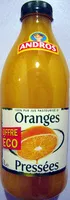 Mängden socker i 100% pur jus pasteurisé d'Oranges pressées Andros