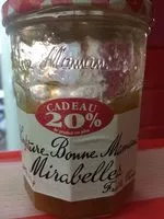 Mängden socker i Confiture Mirabelles