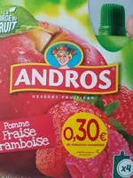 Mängden socker i Dessert fruitier Pomme fraise framboise