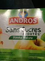 Mängden socker i Compote andros sans sucres ajoutés pomme nature