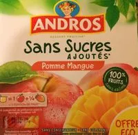 Mängden socker i Compote pomme mangue sans sucre ajoutés