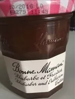 Mängden socker i Confiture rhubarbe et fraises