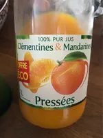 Mängden socker i 100 % pur jus clémentines & mandarines pressées