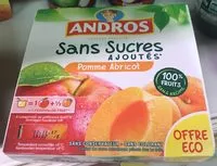 Mängden socker i Compote pomme abricot sans sucres ajoutés
