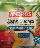 Mängden socker i Dessert fruitier pomme ananas coco