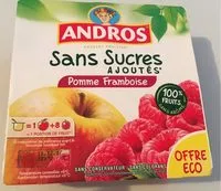 Mängden socker i Andros pomme framboise