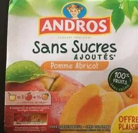 Mängden socker i Dessert fruitier pomme abricot sans sucres ajoutés