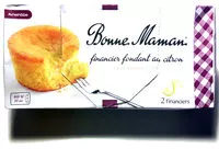 Mängden socker i Financier fondant au citron