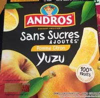 Mängden socker i Compote Pomme Yuzu Sans Sucres Ajoutés
