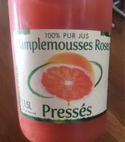 Mängden socker i 100% pur jus de Pamplemousses roses pressés