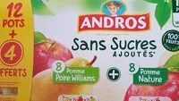 Mängden socker i Dessert fruitier sans sucres ajoutes