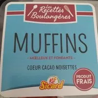 Mängden socker i 4 muffins coeurs cacao noisette