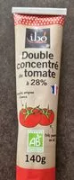 Mängden socker i Double concentré de tomate à 28%