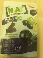 Mängden socker i Fruit sticks Limited edition cassis açaï