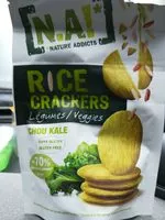Mängden socker i Rice crackers chou kale