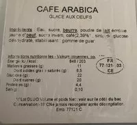 Mängden socker i CAFE ARABICA