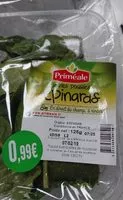Mängden socker i Pousses épinards Espagne