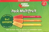 Mängden socker i Punch Power Pack Multifruits 10 Pâtes De Fruits