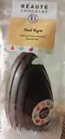 Mängden socker i Oeuf ligne garni de fritures assortie. Chocolat noir