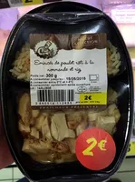 Mängden socker i Émincé de poulet rôti à la Normande et riz