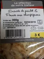 Mängden socker i Émincés de poulet & pennes aux champignons