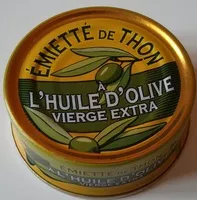 Mängden socker i émietté de thon a l'huile d'olive vierge extra