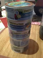 Mängden socker i Pack de 4 boites d'émietté de thon à la marie-galante