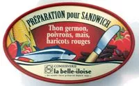 Mängden socker i Préparation pour sandwich Thon germon, poivrons, maïs, haricots rouges
