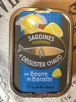 Mängden socker i Sardines cuisinées à déguster chaud au beurre de baratte
